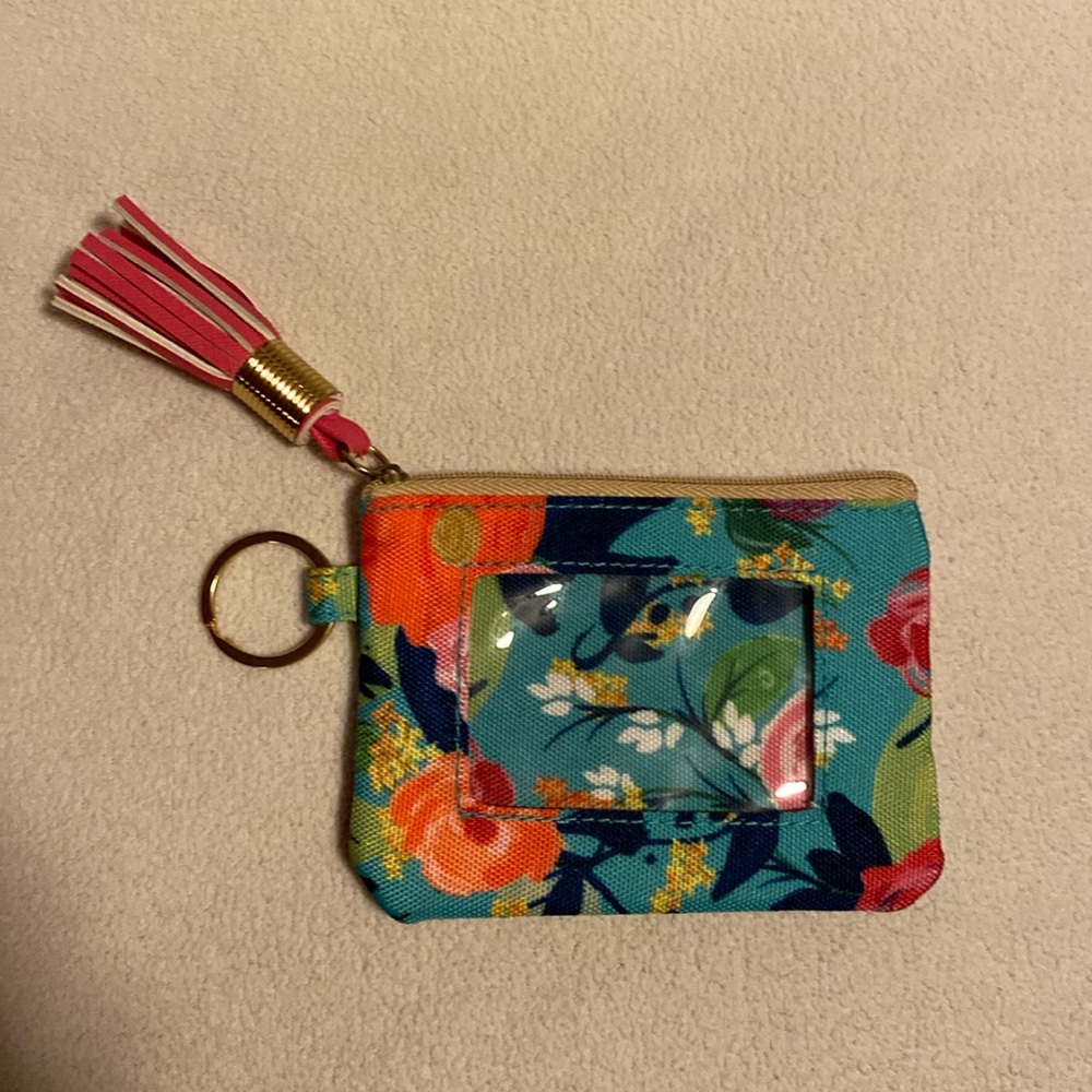 🌹🆕 NWOT Floral Women's ID Wallet with Tassel